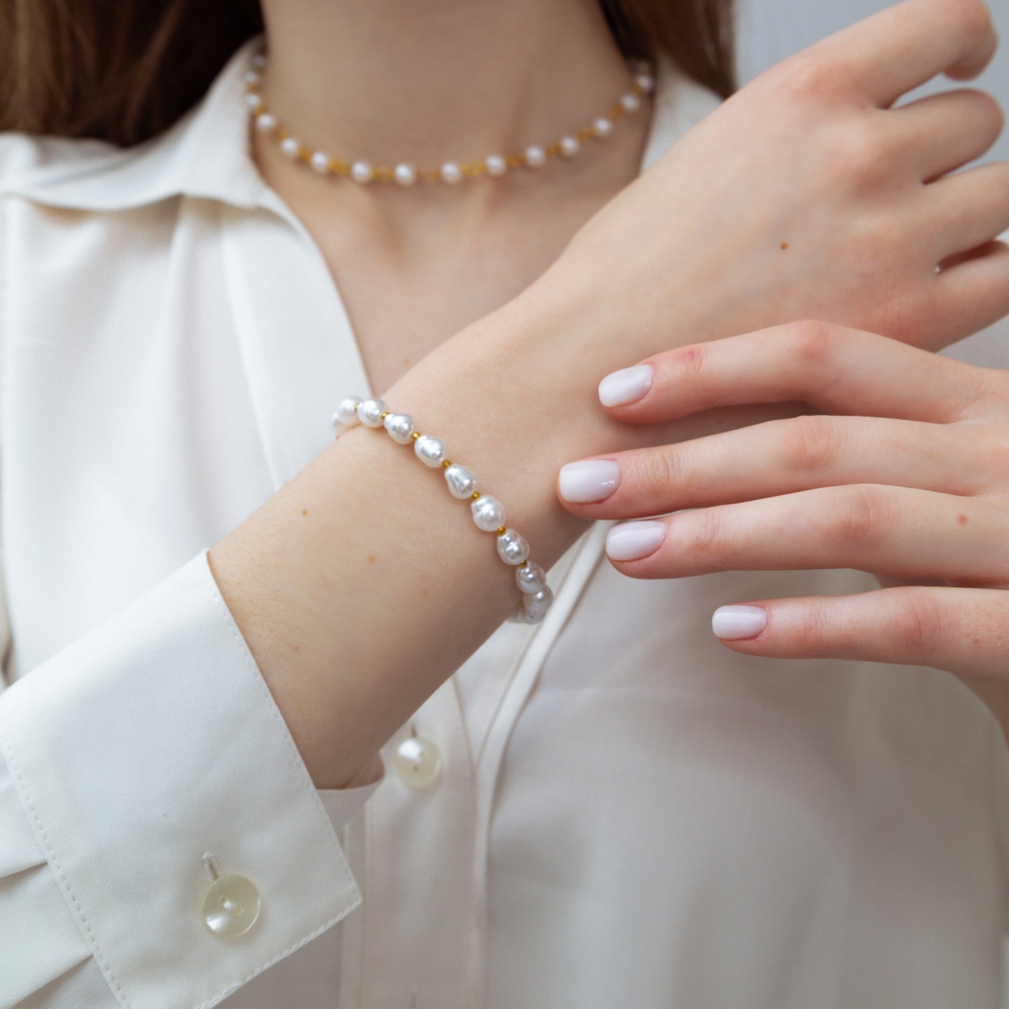 Pearl shimmer bracelet